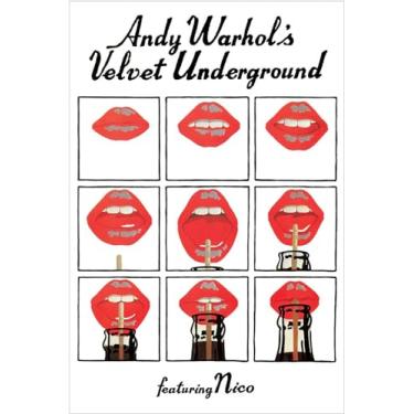 Imagem de Buyartforless Pôster de música de veludo da Andy Warhol's Underground com Nico 91 x 61 cm, vermelho, branco, preto