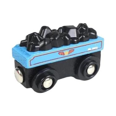 Imagem de Conjunto De Trem Magnético De Madeira Infantil Anime James Locomotiva 