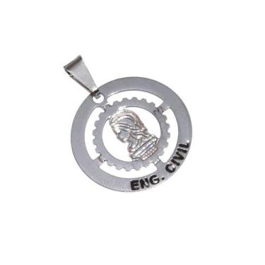 Imagem de Pingente Minha Profissão Engenharia Civil Níquel - Milena Folheados