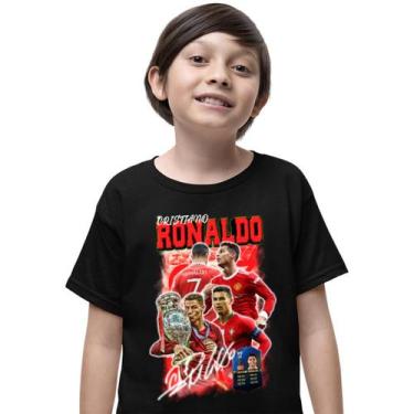 Imagem de Camiseta Infantil Masculina Cristiano Ronaldo Novidade Imperdível - Ag
