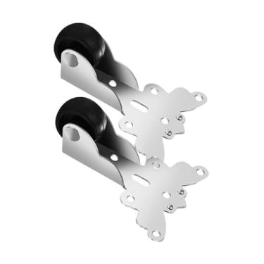 Imagem de YsXoWiui 2 rodas giratórias direcionais, rodízios fixos para serviço pesado, polia de trilho de porta deslizante de ferragens domésticas, mecanismo de