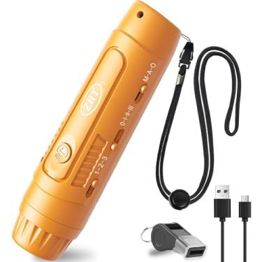 Imagem de ZHT Apito eletrônico com carregamento USB - 3 tons e apitos altos de 3 volumes para treinadores, árbitros, professores - Apito de mão de emergência com cordão para esportes ao ar livre, acampamento