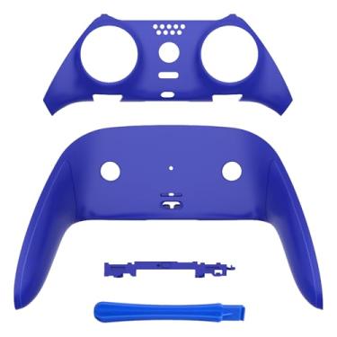 Imagem de eXtremeRate Capa Decorativa Superior E Inferior Compatível Com Controle Ps5 Edge, Faça Você Mesmo, Clipe Frontal Traseiro, Placas Azuis Personalizadas