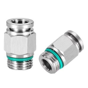Imagem de 10 peças de conexão de mangueira pneumática de aço inoxidável 304 PC M5 1/8" 1/4" 3/8" 1/2" BSP Conector de tubo de ar de liberação rápida para compressor de ar, PC6, G04, 50 peças