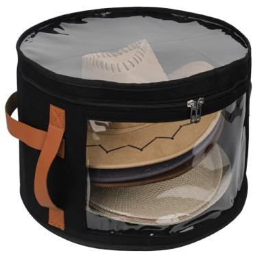 Imagem de Veki Organizador de chapéus, caixa de chapéu para armazenamento feminino, caixa grande de chapéus de feltro transparente, caixas de armazenamento de chapéus de cowboy de aba larga para homens, caixas