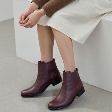 Imagem de Coturno feminino cano curto com zíper, confortável para uso diário, trabalho e moda casual-Feminino