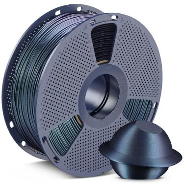 Imagem de SUNLU Filamento para impressora Galaxy PLA 3D, filamento PLA brilhante e deslumbrante de 1,75 mm, filamento 3D perfeitamente enrolado, preto colorido, precisão dimensional +/-0,02 mm, carretel de 1 kg