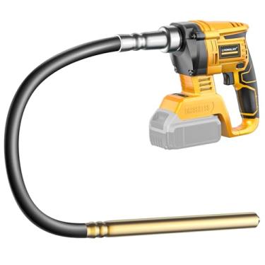 Imagem de Ferramenta vibratória de concreto portátil para bateria Dewalt 20 V, vibrador de concreto elétrico sem fio de 600 W com haste de eixo de 1,2 m, vibrador portátil de cimento para lápis de 6000 RPM