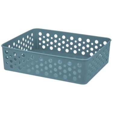 Imagem de Cesto Organizador Rattan Multiuso Armário Gaveta Lavanderia M (24x19) 