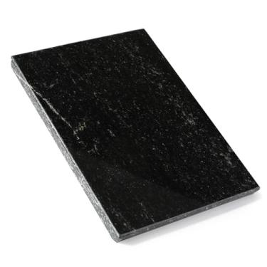 Imagem de Koville Tábua de corte de mármore natural brasileiro para cozinha, 30 x 20 cm, laje de mármore feita à mão para queijo, charcutaria, tábua de pastelaria - presente de casamento, presente de