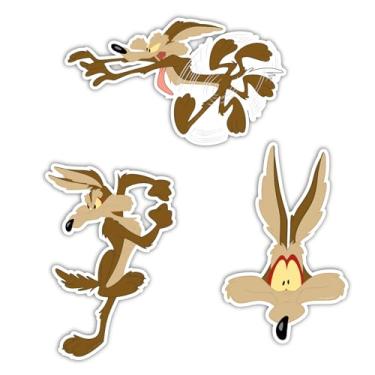 Imagem de Elektroplate Decalques dinâmicos oficialmente licenciados Looney Tunes Wile E. Coyote | Adesivos de vinil premium para todos os climas para carro, garrafa de água, laptop, telefone e muito mais |