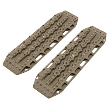 Imagem de simhoa 2x Escada de areia RC Rampas RC Placa DIY Modificada Leve Antiderrapante Acessório para 1/12 1/10 1/14 1/8 Upgrade, CafÉ