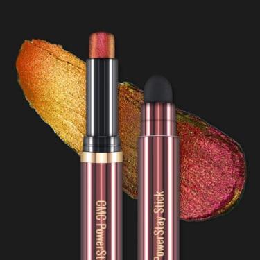 Imagem de CHARMACY Novo bastão de sombra Duochrome de longa permanência, bastão de sombra cremosa, sombra com glitter multicolorido, impermeável e à prova de manchas, pigmentado, borrão embutido #06