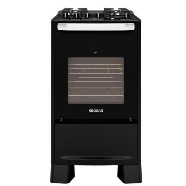 Imagem de Fogão 4 Bocas Suggar Automático Mesa de Vidro Best Glass Preto
