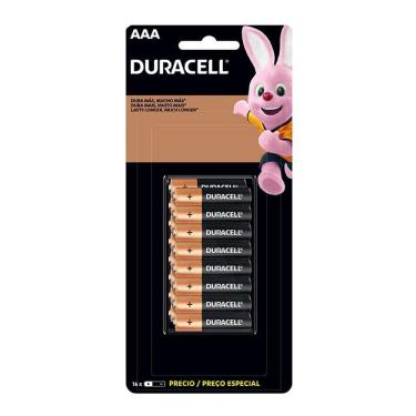 Imagem de Pilha alcalina palito AAA com 16 unidades Duracell