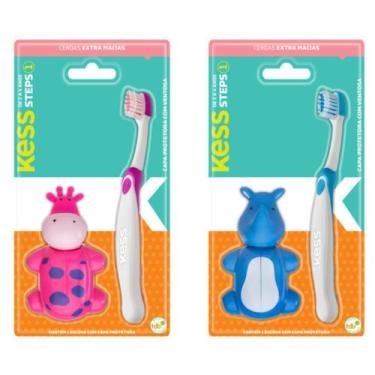 Imagem de Escova De Dentes Kess Steps Com Capa Protetora 2037