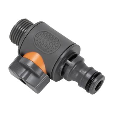 Imagem de KiBcsLic Conector de mangueira de jardim de engate rápido, interruptor de alto desempenho, adaptador de conector de rosca de 1/2" para reparo resistente