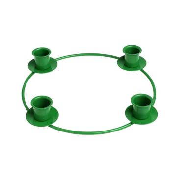 Imagem de Chengu Guirlanda de anel do advento de Natal para velas giratórias, suporte de vela redondo para decoração de mesa de centro de mesa, decoração da estação do advento DIY guirlanda candelabro (verde)