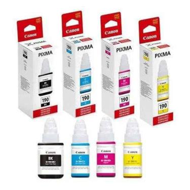 Imagem de Kit 4 Refil De Tinta GL-190 Impressoras G1100 - G1110 - G2100 - G2110 - G3100 - G3102 - G3110 - G3111 - G4100 - G4110 - G4111.