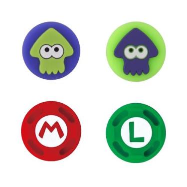 Imagem de Tampas Joycon Thumb Grip YEKILO para Switch Lite/OLED, 2 pares