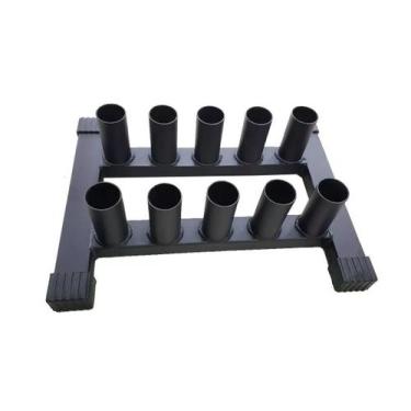 Imagem de Fogueteiro Suporte 10 Barras Olímpica Horizontal Iron Force