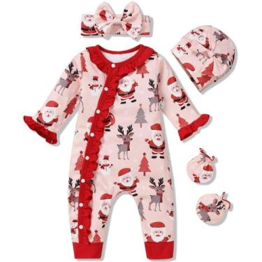 Imagem de Conjunto de Mameluco Navideño Aalizzwell para Bebé 0-3 Meses
