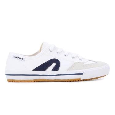 Imagem de Tênis Infantil Rainha Vl 2500 Cano Baixo, Branco, Marinho, 32