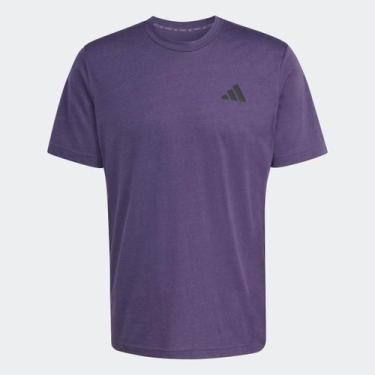Imagem de Camiseta Adidas Essentials 3 Listras Masculina, Roxo, G