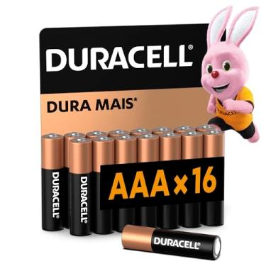 Imagem de Duracell Pilha Alcalina AAA Palito Com 16 Unidades – Dura Mais – Ideal para Controles Remotos, Brinquedos e Lanternas