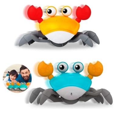 Imagem de Caranguejo Musical Interativo, Brinquedo de Plástico Multicolorido com Sensor de Movimento, Toca Música, para Crianças de 3 a 36 Meses, Não Requer Montagem