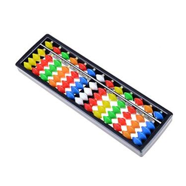 Imagem de AKOAK Varetas de plástico de 13 dígitos com contas coloridas Abacus Aritmética Soroban ferramenta de cálculo para crianças com caneta Stylus