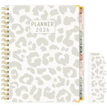 Imagem de GuassLee Agenda 2026, agenda semanal e mensal de janeiro de 2025 a dezembro de 2026, agenda diária de trabalho e vida com horários, organizador de agenda A5 para escritório escolar, estampa de