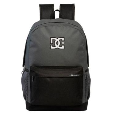 Imagem de Mochila Juvenil Escolar Bolsa Esportiva Reforçada Dc Shoes, Grafite