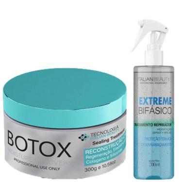 Imagem de Kit Tratamento Escova Btox Redutor Capilar Therapy Detok - Italian Bea