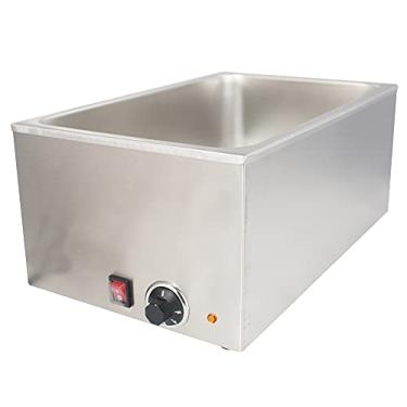 Imagem de CLIVIA Aquecedor De Alimentos Comercial Cmi, Aquecedor Elétrico De Sopa, Tamanho 20" X 12", Banho-Maria De Aço Inoxidável, Mesa De Vapor Para Aquecimento De Alimentos Em Bufês E Restaurantes, 120 V,