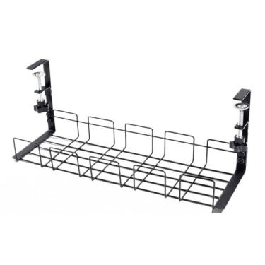 Imagem de Sob a bandeja de cabos de mesa Rack de armazenamento de fios Rack de armazenamento de plugue de carregador de energia