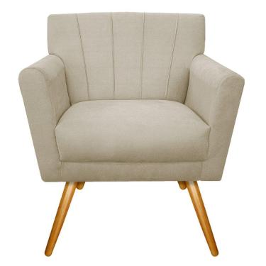 Imagem de Kit Diva Recamier Vanessa 185cm Lado Esquerdo E 01 Poltrona Laura Linho Bege