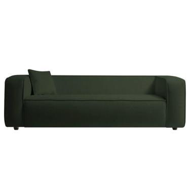 Imagem de Sofá 2 Lugares 160cm Orgânico Luxo Recepção Cecília Linho - Amarena Móveis Cor Verde