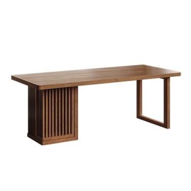 Imagem de Mesa de trabalho Mesa de escritório em madeira maciça, mesa PC, escrivaninha chinesa, estação trabalho com armário armazenamento(M)