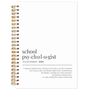 Imagem de Yhtrg Cadernos espirais para presentes de psicólogos escolares, cadernos de diário de psicologia universitária, itens essenciais para escritório, diários de definição de psicólogo escolar para