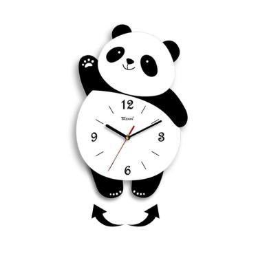 Imagem de Relógio de parede Creative Panda Silent Non-Ticking Design