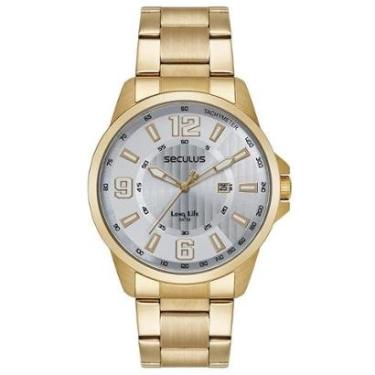 Imagem de Relógio Seculus Masculino Analógico Dourado 44219GPSVDA4-Masculino