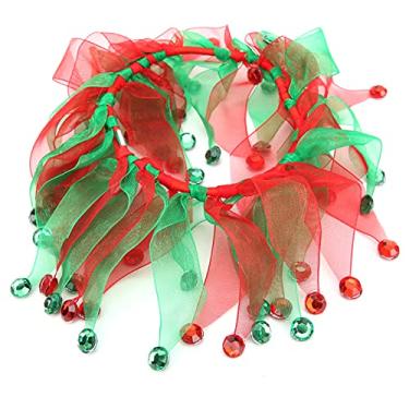 Imagem de ZJchao Coleira de Frango, Faixa Elástica Ajustável Bonita e Elegante Com Combinação de Cores Duplas para Festivais de Frango, Decoração de Natal de Halloween (Tamanho único)