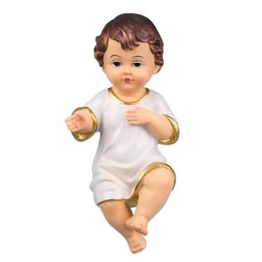 Imagem de Estatueta Menino Jesus em Resina para Presépio Natalino – 2 Modelos – Imagem Religiosa Decorativa (MODELO 2-6CM)