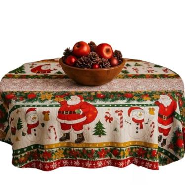 Imagem de KIT TOALHA DE MESA DE NATAL REDONDA PARA NATALINA SORTIDAS (3)