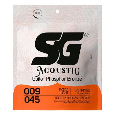 Imagem de Corda SG P/ Violão Aço Phosphor/Bronze Extra Light 9/45 - EC0469
