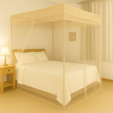 Imagem de Mosquiteiro Palácio Casal sem Armação | Tenda Decorativa para Cama Box(creme)