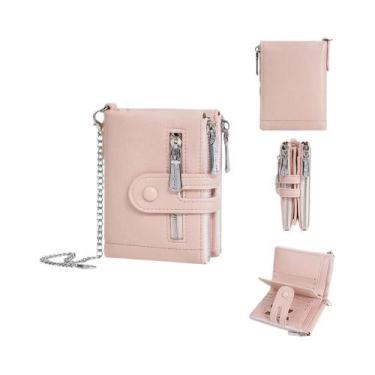 Imagem de Carteira Designer Feminina Com Chaveiro, Porta Cartões Múltiplos, Bols