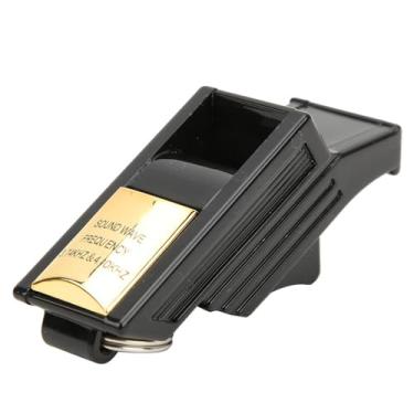 Imagem de Cosiki Apito de árbitro Esportivo Com ótima Penetração de Som para Basquete, Futebol, Acampamento, Salva-vidas, Material ABS Durável e Portátil (Ouro Negro)