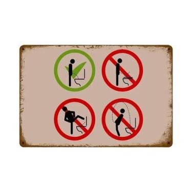 Imagem de Placa De Metal Vintage Para Banheiro, Arte De Parede Para Bar, Clube, 